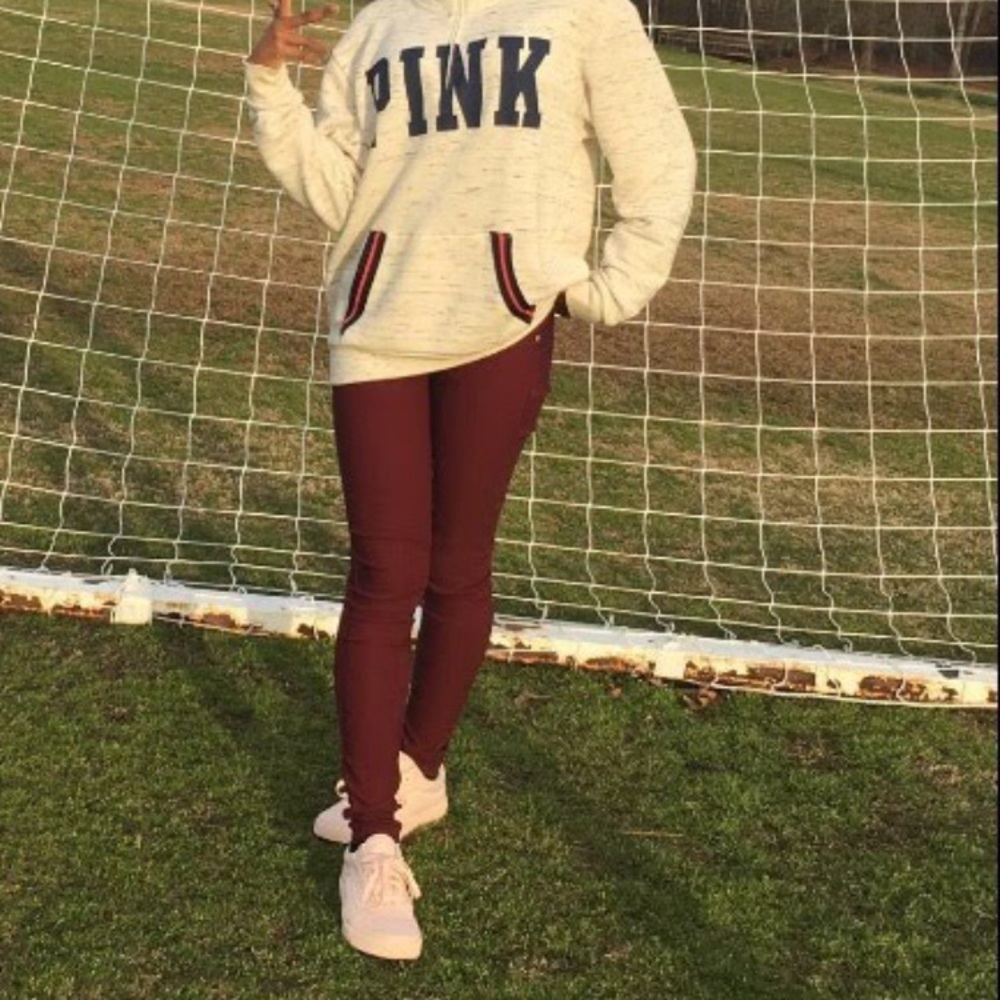 Burgundy jeggings